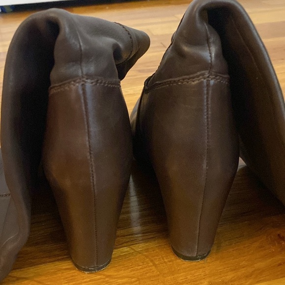 Veletto Women’s Brown Leather Knee High Heeled Boots Size 40 - Picture 2 of 7